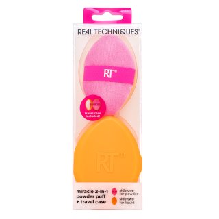 Real Techniques Miracle 2-in-1 Powder Puff + Travel Case Make-up Schwämmchen
