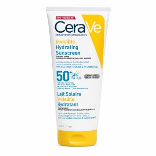 CeraVe Invisible Hydrating Sunscreen SPF 50 for body, face, & all skin types with 3 essential ceramides 177 ml