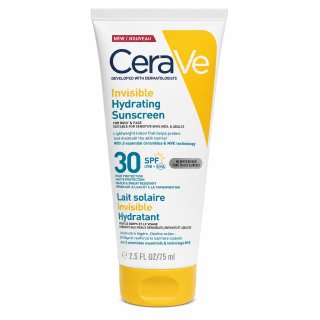 CeraVe Invisible Hydrating Sunscreen SPF 30 for body, face, & all skin types with 3 essential ceramides 75 ml