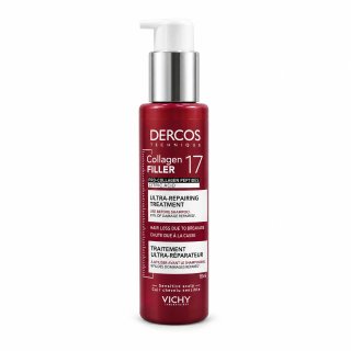Vichy Dercos Collagen Filler 17 Ultra-Repairing Treatment Feuchtigkeitspflege vor der Haarwäsche um die Haarfaser zu stärken 150 ml