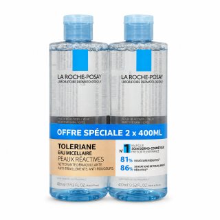 La Roche-Posay Toleriane reinigendes Mizellenwasser Eau Micellaire 2 x 400 ml