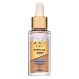 Max Factor Miracle Pure Skin Reset 2in1 Serum Foundation Flüssiges Make Up für eine Erneuerung der Haut 30-40 Fair To Light 30 ml