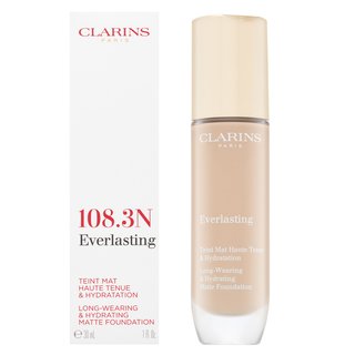 Clarins Everlasting Long-Wearing & Hydrating Matte Foundation 108.3N Langanhaltendes Make-up Für Einen Matten Effekt 30 Ml