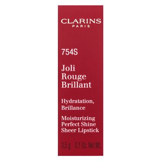 Clarins Joli Rouge Brillant 754S Deep Red Pflegender Lippenstift Mit Perlglanz 3,5 G