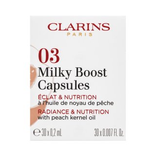 Clarins Milky Boost Capsules 03 Flüssiges Make Up Für Eine Einheitliche Und Aufgehellte Gesichtshaut 30 X 0,2 Ml