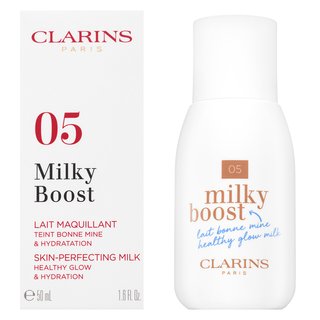 Clarins Milky Boost Foundation - 05 Sandalwood Tonisierende Feuchtigkeitsemulsion Für Eine Einheitliche Und Aufgehellte Gesichtshaut 50 Ml