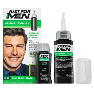 Just For Men Autostop Hair Colour farbiges Shampoo für Männer H45 Dark Brown Black 35 g