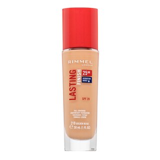 Rimmel London Lasting Finish 25HR SPF20 Full Coverage Lightweight Foundation 210 Flüssiges Make Up für eine einheitliche und aufgehellte Gesichtshaut