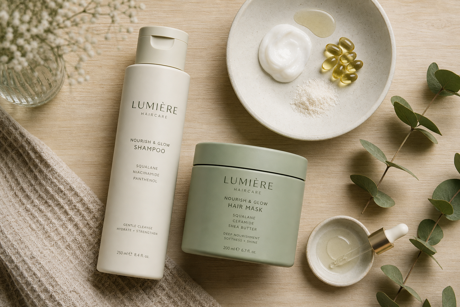 Wie man Shampoo und Maske mit Skincare-Inhaltsstoffen je nach Haartyp auswählt